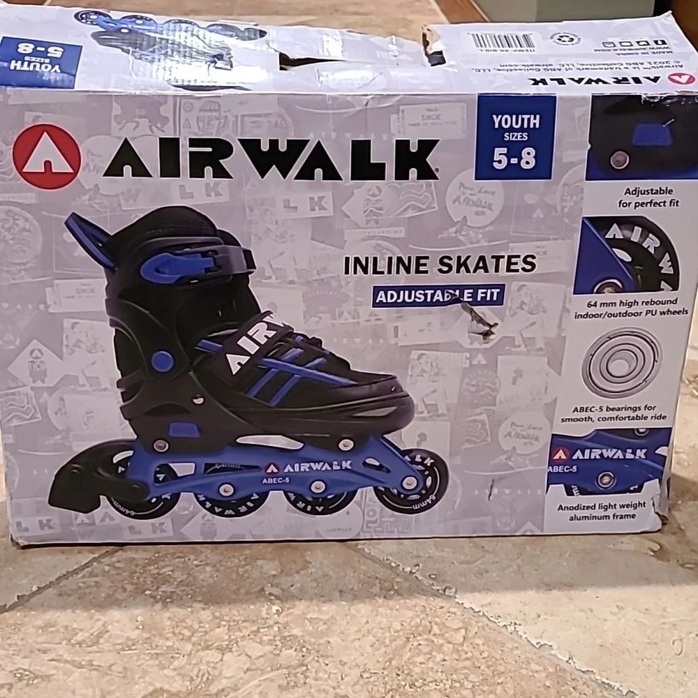 Airwalk Inline Rollerblades Skates Youth Sz 5 - 8 - Picture 2 of 5
